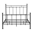 thumbnail image 3 of Accentrics Home Queen Chevron Minimalist  Black Gloss Metal Bed Mattress Frame, 3 of 6