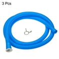 thumbnail image 3 of Uxcell Universal Air Conditioner Drain Hose 18mm ID 5.3ft Thickened with Clamp, Blue Pack of 3, 3 of 7