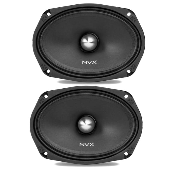 NVX VPRO69BM 6x9" V-Series Pro Midrange Loudspeaker w/ Bullet Aluminum Phase Plug 500W Peak Pair (2)