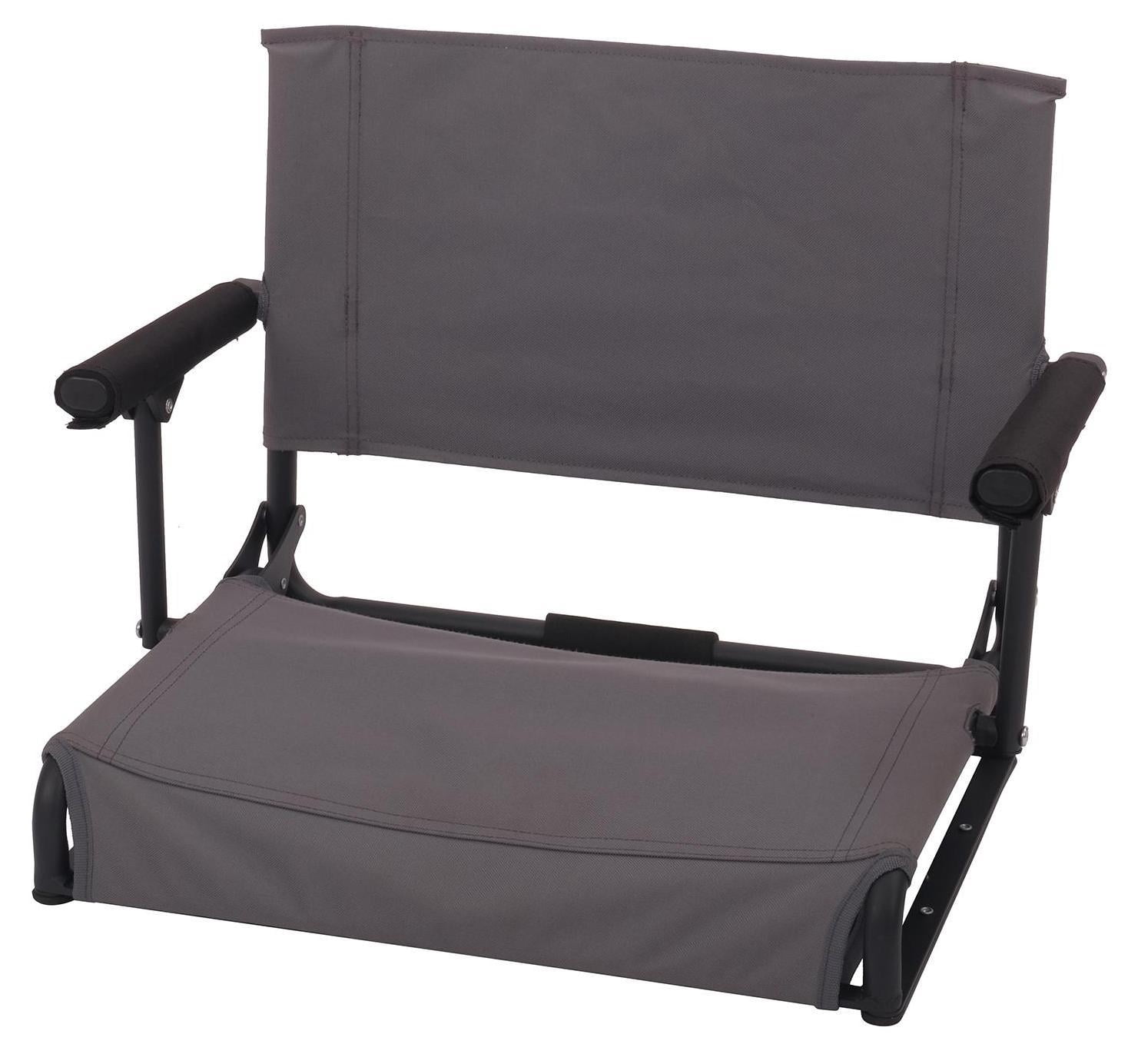 (2 pack) Ozark Trail Hard Arm Stadium Seat, Gray