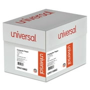 Universal UNV15862 14.88 in. x 11 in. 20 lbs. 1-Part Printout Paper - White/Blue Bar (2400/Carton)