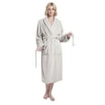 thumbnail image 3 of Enwphrey Beige Women Robe Soft Cozy Warm Bathrobe Ladies Long Fleece Plush Comfy Spa Housecoat Lightweight Robe for Women (2XL-3XL, Light Beige), 3 of 9