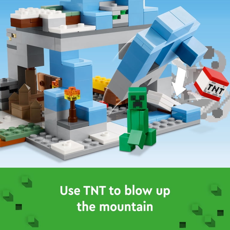 LEGO Minecraft The Frozen Peaks 21243 Cave Mountain Set with Steve