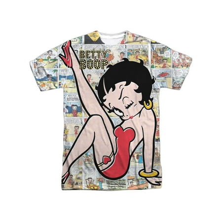 - Betty Boop 1930s Animated Character Retro Comic Strips Adult Front Print T-Shirt
