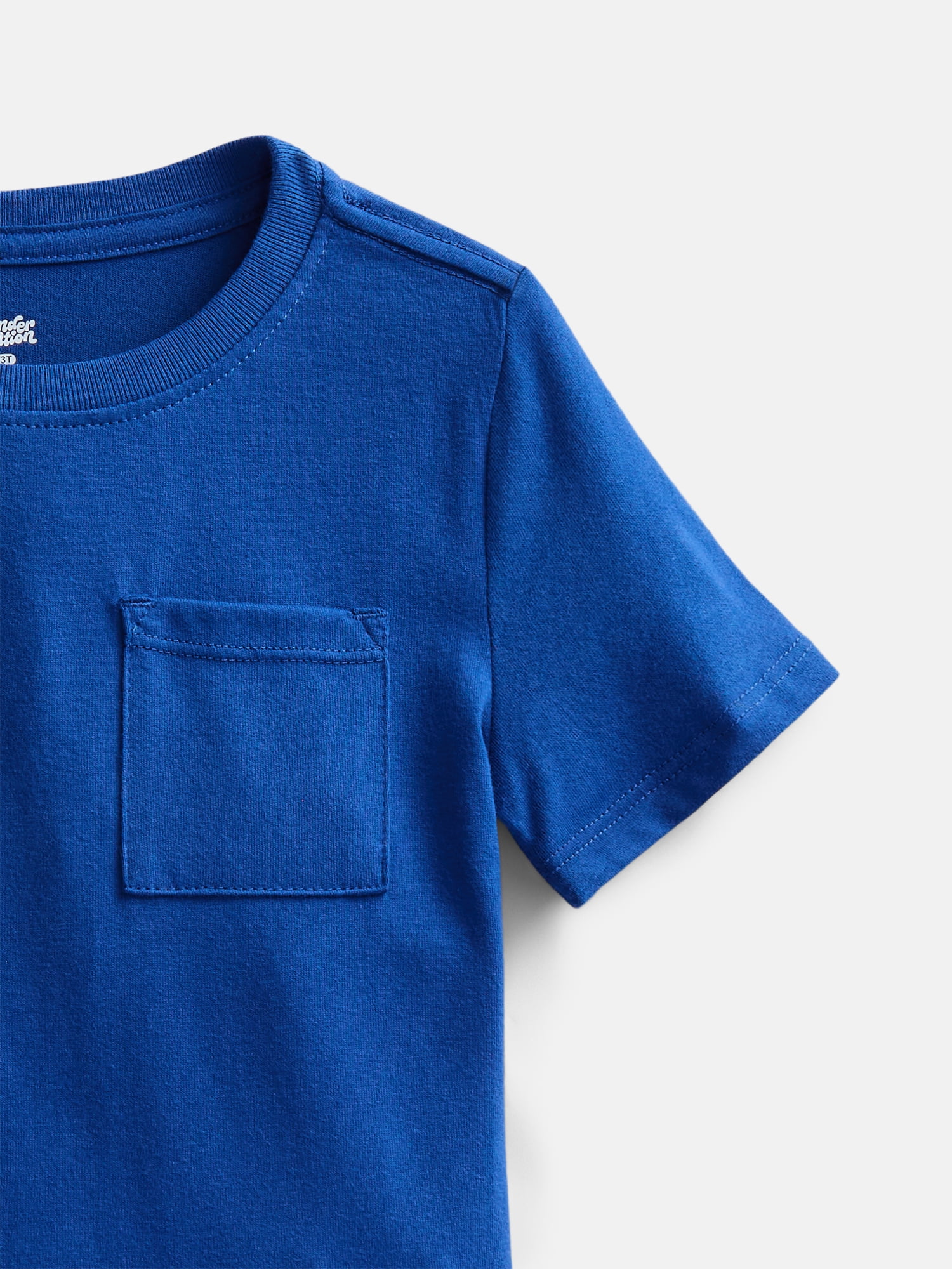 Wonder Nation Toddler Boys' Pocket Tee with Short Sleeves, Sizes 0M-5T