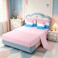 thumbnail image 3 of Erosebridal Minimalist Stripe 7-Piece Twin Bedding,Mid-Century Lines Bedding Comforter Set,Pink Reversible, 3 of 7