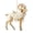 F, variant on Christmas Ram Ornament with Gold Tone Finish and Colored Accents 3.15 Inch Hanging Decoration for Xmas Tree and Zodiac Holiday Display