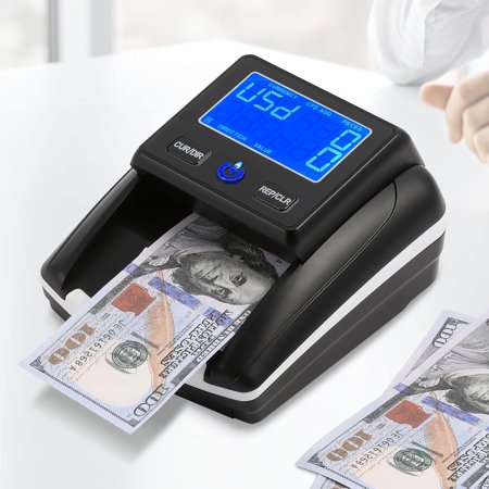 STONTREE Portable Counterfeit Bill Detector, Rechargeable 4 Way Direction USD & EUR Bill Checker Machine with Visual & Audible Reminding, 1s Accurate Money Detector for Car/Office/Home