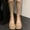 Khaki, variant on Women Fashionable and Casual Knight Boots High Top Long Boots Thick Soled Straps Boots Black