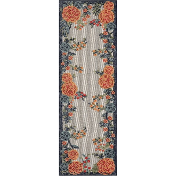Nourison Aloha 2' x 6' Multicolor Outdoor Rug