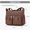 thumbnail image 2 of AOUNQ Womens Shoulder Bags Nylon Crossbody Purse Bags Waterproof Messenger Purses and Handbags,Camel, 2 of 5