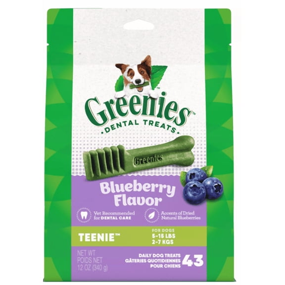 Greenies™ Adult Teenie Dog Dental Treats - Natural, Oral Health, Blueberry, 12 oz