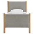 thumbnail image 6 of Platform Bed Frame, Twin, Gray, Fabric, Hotel Bedroom, Modern Contemporary, HB38175, 6 of 9