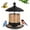 Black, variant on Metal Bird Feeders for Outdoors Hanging, Weather Resistant Wild Bird Feeder with 360 Degree Feeding Tray, Black