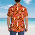 thumbnail image 6 of Balery Forest Mushrooms Print Men's Hawaiian Shirts Short Sleeve Beach Shirt Relaxed Fit Vacation Button Down Shirts-XX-Large, 6 of 9