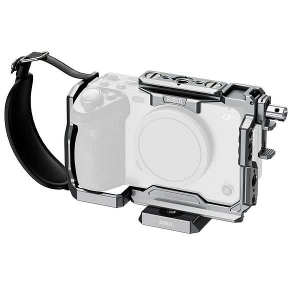 SIRUI Camera Cage for Sony FX 3 FX30 with Wrist Strap Cable Clamp for HDMI NATO Rail, QR Plate for Arca-Swiss, Compatible with Sony XLR Handle and Compatible with DJI RS2 RS3 Gimbal, Grey