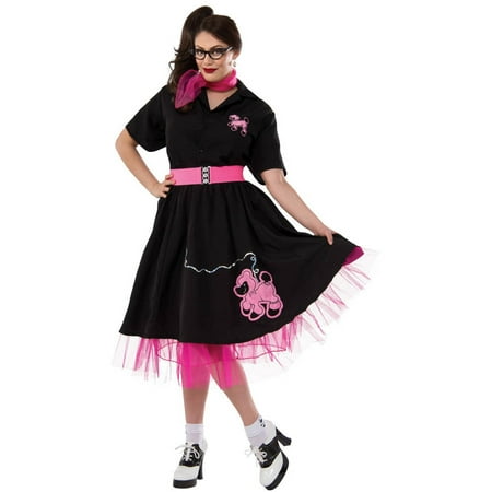 Black/Pink Complete Poodle Outfit Women's Plus Size Adult Halloween