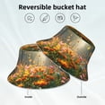thumbnail image 5 of Daiia Butterflies In Flower Field Pattern Bucket Hat - Trendy Cotton Sun Hat for Beach, Golf, Fishing - Fun Outdoor Vacation Boonie for Men and Women, 5 of 9