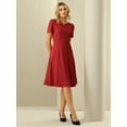 thumbnail image 3 of DARING DIVA A-Line Work Church Pockets Dress M Red, 3 of 6