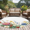 thumbnail image 4 of Round Rugs 5Ft, Spring Flower Botanical Round Area Rug Washable Indoor Throw Carpet, Watercolor Floral Summer Soft Non Slip Circle Rug for Cabinet Bathroom Home Decor Aesthetic, 4 of 8