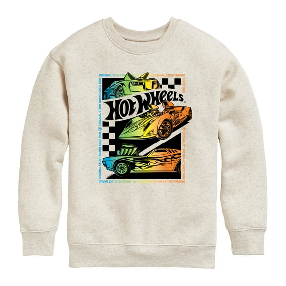 Hot Wheels - Original Stunt Brand Gradient - Youth Crew Fleece Sweatshirt