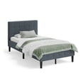 thumbnail image 2 of Twin Upholstered Bed Frame with Button Tufted Headboard, 2 of 9