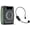 black, variant on Voice Amplifier with UHF Microphone Headset M801 20W | Portable Speaker Microphone with TWS Stereo, SOS, Recording - Rechargeable 5.0 PA System for Teachers, Tour Guides