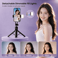 thumbnail image 5 of 36Inch Extendable Phone Selfie Stick with Wireless Remote, Tripod Stand and Fill Light, Portable, for Photograph, Live Streaming, Video Recording, Compatible with iPhone Samsung Android,Black, 5 of 7