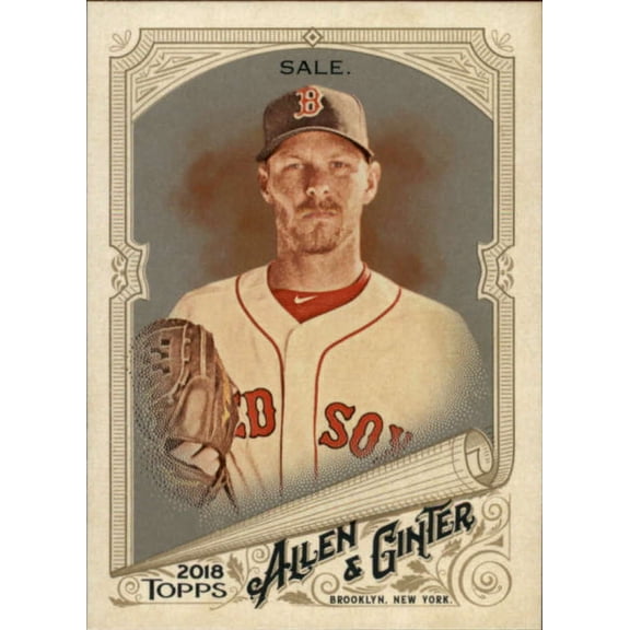 Collectible 2018 Topps Allen and Ginter Hot Box #135 Chris Sale Red Sox MLB Baseball Trading Card