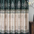 thumbnail image 4 of HunterLuxury Jacquard Farmhouse Rod Pocket Window Panel Attached Valance 2 Tie Backs Curtain Set (2 Panels), 4 of 4