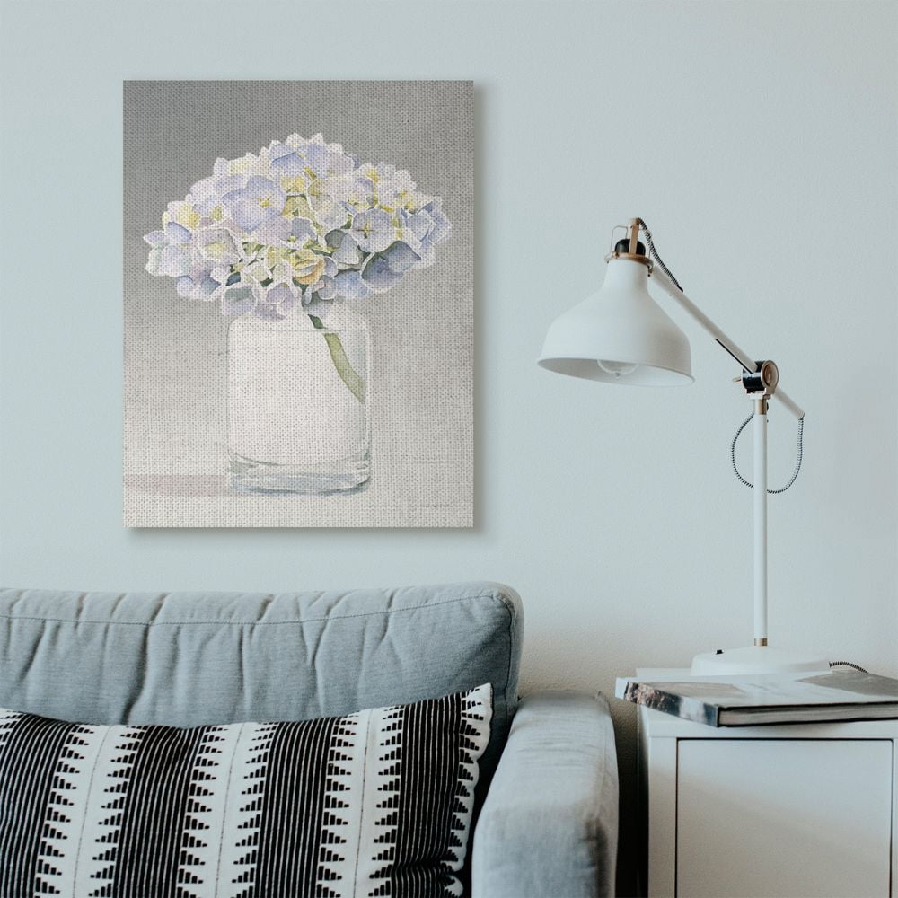 Stupell Industries Jar Flowers Purple Grey Watercolor Painting Canvas Wall Art by James Wiens