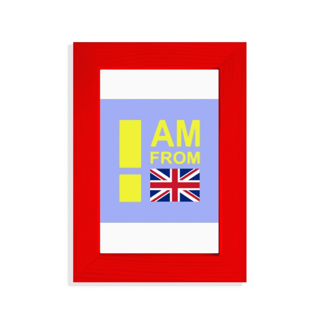 I Am From United Kingdom Art Deco Fashion Picture Display Art Red Photo Frame