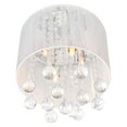thumbnail image 2 of CWI Lighting Water Drop 4 Light Metal Flush Mount with Drum Shade in Chrome, 2 of 5
