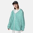 thumbnail image 4 of Haiem Teal Turquoise Glitter UPF 50+ Fishing Shirts for Men Long Sleeve UV Sun Protection Hoodie Non-Mask Outdoor Hiking Shirts, 4 of 8