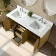 thumbnail image 3 of Vanity Art 60" Double Freestanding Bathroom Vanity with Sink and Engineered Marble Top, 3 of 11