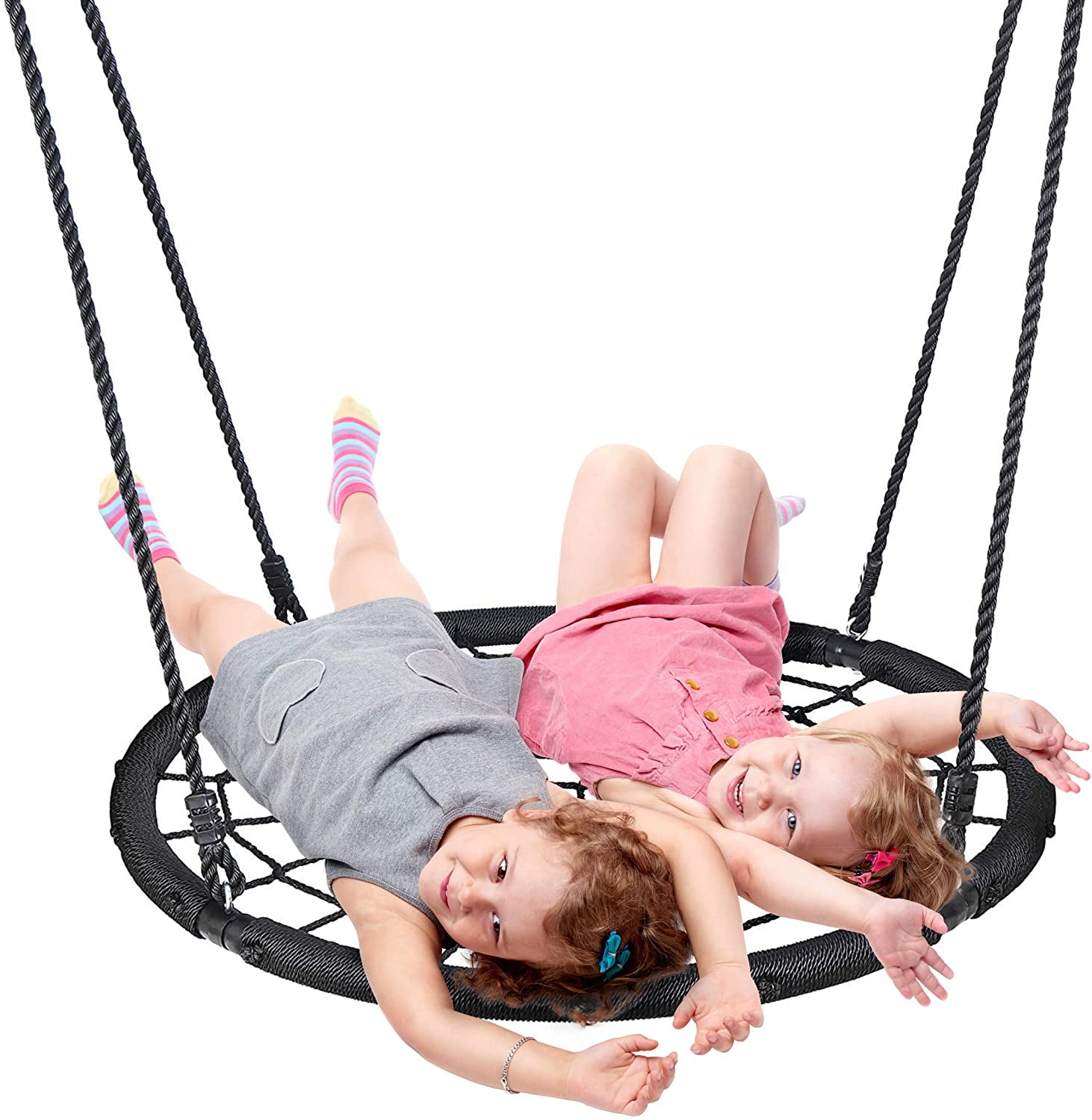 Details about   40" Kids Round Spider Web Swing Outdoor Tree Swing Seat Adjustable Hanging Xmas 