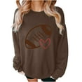 thumbnail image 3 of Jinhomg Football Sweatshirt for Women Oversized Comfy Graphic Pullover Casual Loose Fit Long Sleeve Crewneck Sweatshirts Daily Wear Fall Saving Coffee XL, 3 of 7