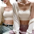 thumbnail image 1 of LYMAYTER F Women Camisole Padded Built-In Shelf Bra Comfort Tank Top for Female Spring Summer Soft Cami Tops, 1 of 8