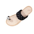 thumbnail image 2 of Sandals Women Women's Fashionable And Versatile Plus-Size Flops With Decorative Polka Dots for Spring And Summer Trendy And Comfortable Slippers Black 43, 2 of 9