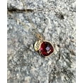 thumbnail image 3 of Ruby Necklace with Initial S Pendant, July Birthstone Jewelry, 20" Rose Gold Chain, Personalized Bridesmaid Gift for Her, 3 of 5