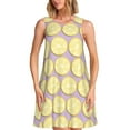 thumbnail image 1 of Fotbe Yellow Lemon Slices Vestido de Verano sin Mangas para Mujer – Vestido Midi Línea A, Estilo Camiseta Floral, Vestido Playero Casual y Fluido, 1 of 7