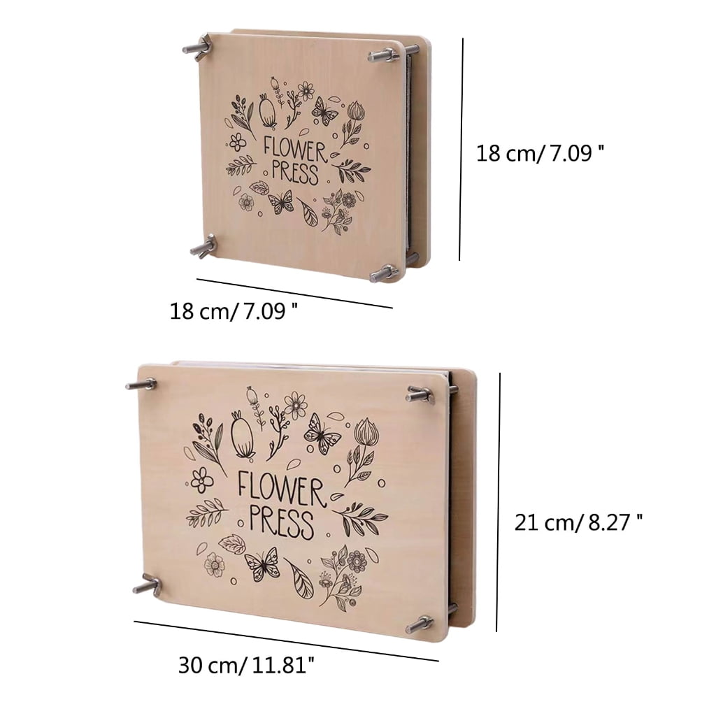 Wooden Flower Press Kits for Adults Kids DIY Art Crafts, Flower Press, Leaf Press, Plant Press for Making Greeting Cards