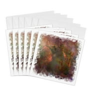 3dRose, MAGIC OF DAWN Raven Crow Mystery Fog Fairy Elf dancing dawn eos morning, 6 Greeting Cards with envelopes
