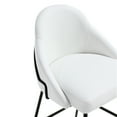 thumbnail image 5 of Gracie White and Black Leatherette Barstool with Steel Legs - Set of 3, 5 of 10