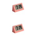 thumbnail image 4 of jesticaly Clock LED Desktop Bedside Digital Display Electronic Clocks Kitchen Living Room Triangular Travel Table Calendar Orange Red 2Set, 4 of 6