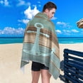 thumbnail image 4 of Coolnut Beach Towels Sea Anchor Camping Towels Wooden Board Sand Free Beach Towel, 30"x60" Large Beach Towels Quick Dry Bath Travel Towels Pool Yoga Beach Mat for Men Women, 4 of 6