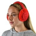 thumbnail image 2 of C.C Soft Winter Warm Adjustable Headband Ear Warmer Earmuffs, Red, 2 of 4