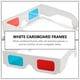 thumbnail image 2 of 30 gafas 3D de papel desechables para niños, de cartón, para películas y vídeos, color blanco, 2 of 6