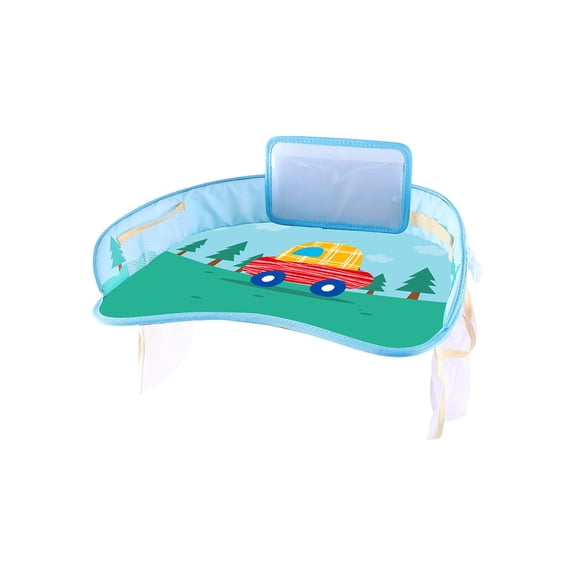 Kids Travel Tray for Car - Toddler Car Activities, Car Seat Tray, Road Trip Essentials for Car & Airplane, Travel Lap Desk Accessories - Road Trip Activities Toys
