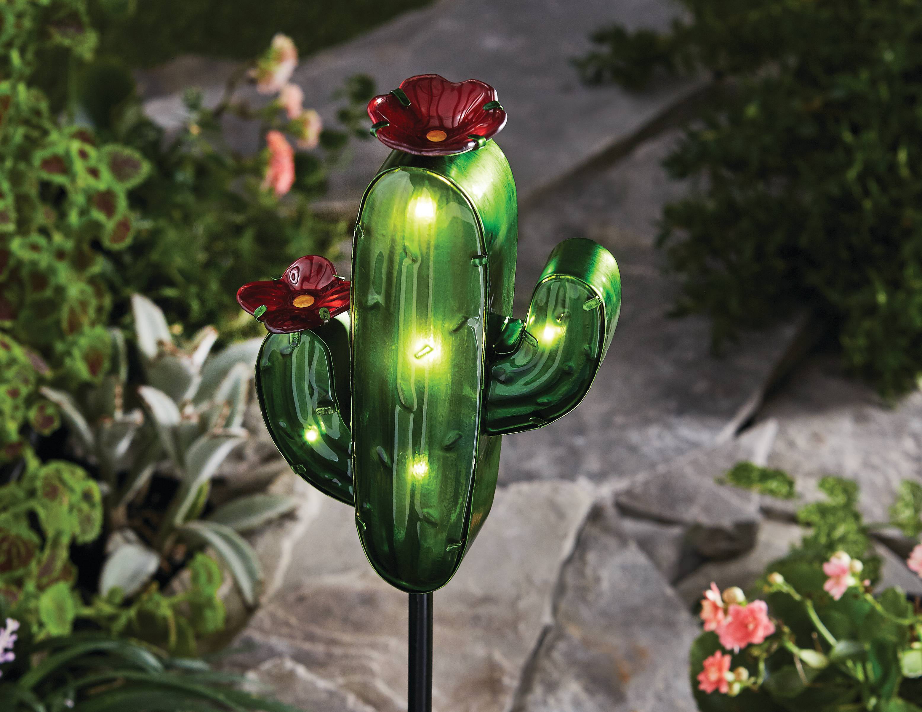 Details about   Cactus Solar Lantern Stake Garden Funny Green Plants Decor Pathway Walkway Light